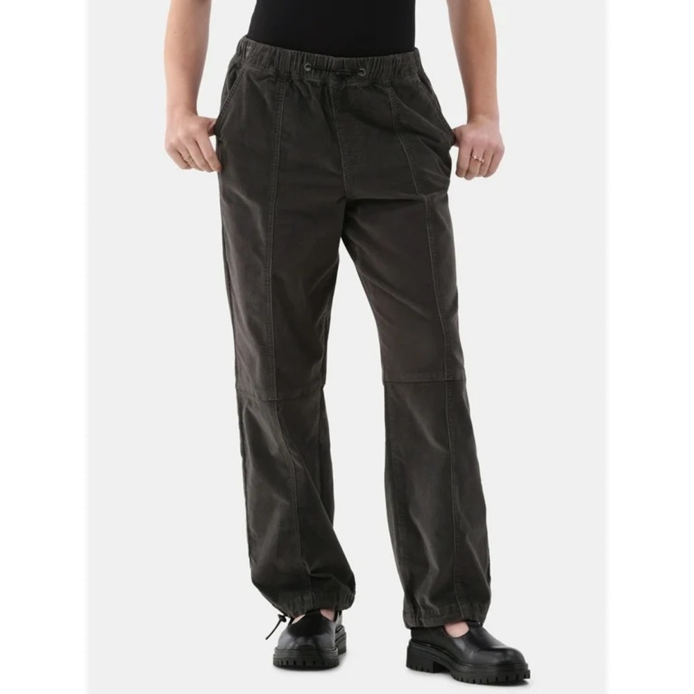 No Boundaries Women’s Brown Corduroy Parachute Pants Size Small Cotton Wide Leg
